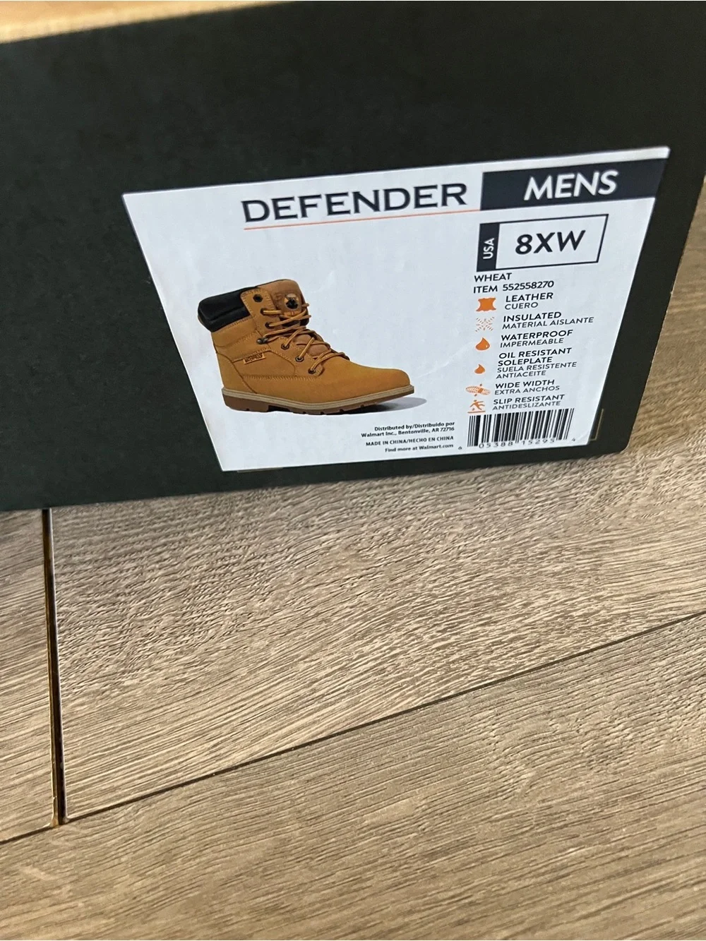 Brahma Defender Leather Waterproof Work Boots Size 8 Wide Width New
